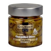 K - GURME212 CHARGRILLED OLIVE 7oz JAR - TULUMBA